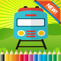 Trem Amigos Livro de coloração para as crianças idade 1-10 Jogos livre para Saiba habilidade para usar o dedo para desenhar ou colorir com cada um para colorir
