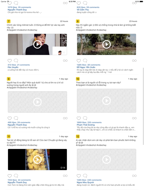Screenshot #4 pour 24h video - cập nhật qua video, clip tin tức, vui vẻ hay hàng ngày từ internet, TV