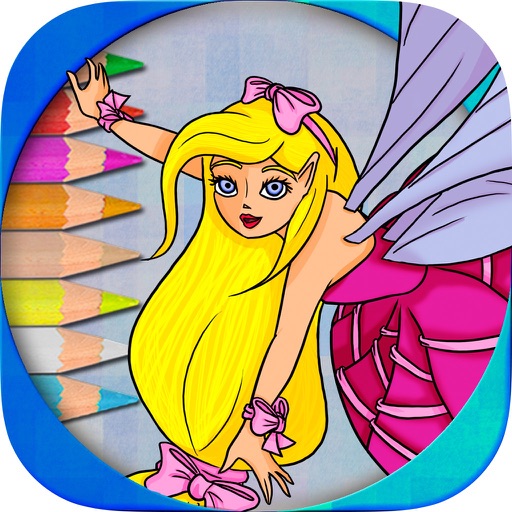 Paint fairies for girls from 3 to 6 years icon