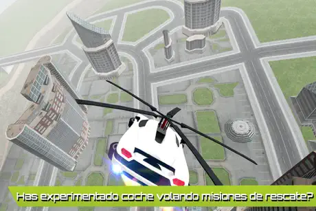 Vuelo del helicóptero del coche futurista Rescate simulador de v