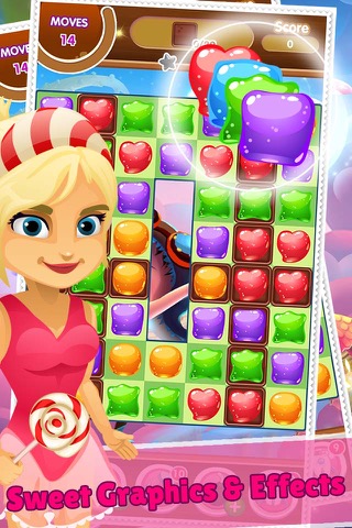 素晴らしいお菓子リンク マッチ甘い伝説 - パズル ゲーム ブラスト スター接続無料版のおすすめ画像3