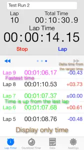 Lap Timer with Graph 2 Free screenshot #3 for iPhone