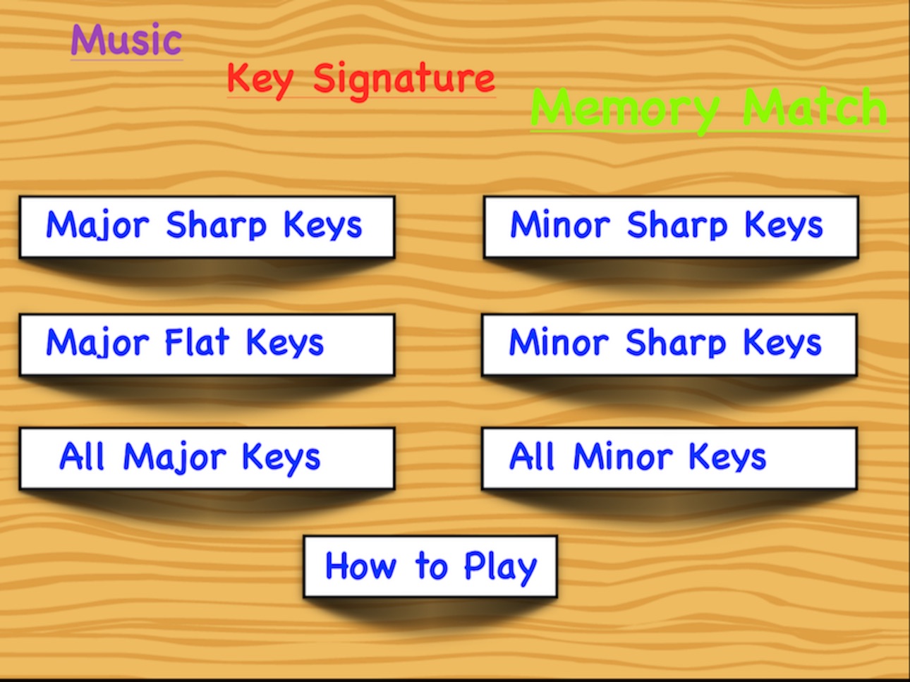 Screenshot 1 of Music Key Signature Matching Game