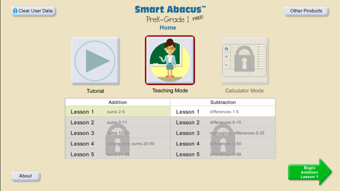 Smart Abacus™ PreK-Grade 1 Free – Addition and Subtraction