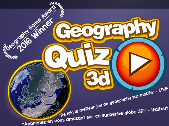 Screenshot #4 pour GEO GLOBE QUIZ 3D - Géographie du Monde Quizz Gratuit