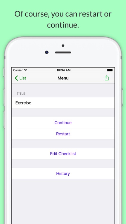 Reusable Checklist