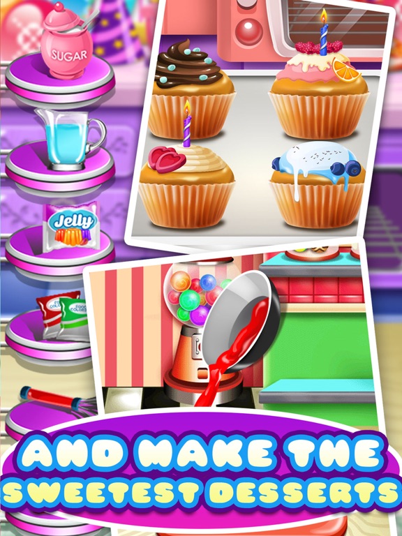 Crazy Food Maker Kitchen Salon - Chef Dessert Simulator & Street Cooking Games for Kids! iPad screenshot