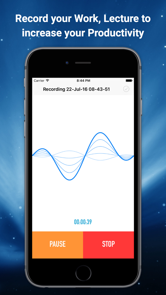 #1. Voice Controlled - Open Mic for Lecture Timer, Smart Meeting Minutes, or College Interview Recording (iOS) By: Nattapon Kittisuphat
