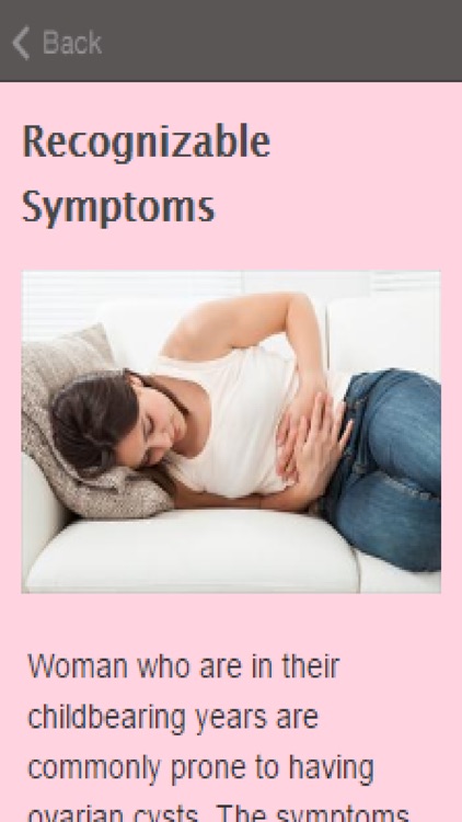 Symptoms Of Ovarian Cysts