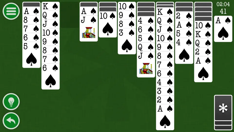 Captura de pantalla de Spider Solitaire Classic Patience Game Free Edition By Kinetic Stars KS en iPhone 1