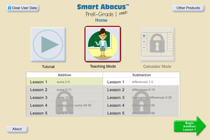 Smart Abacus™ PreK-Grade 1 Free – Addition and Subtraction