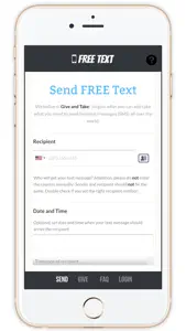 Free Text Message screenshot #1 for iPhone