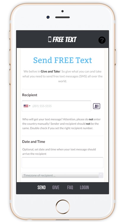 Free Text Message screenshot-0
