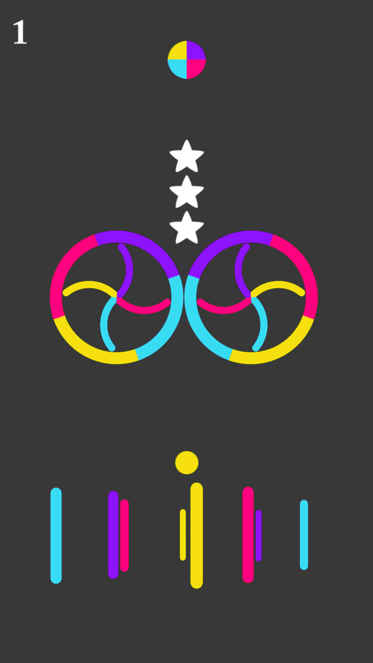 Steppy Jump Circle Color - Switch Spinny Balls On Wanted Road