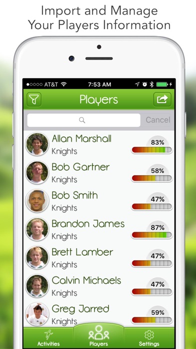 iGrade for Volleyball Coach Screenshot