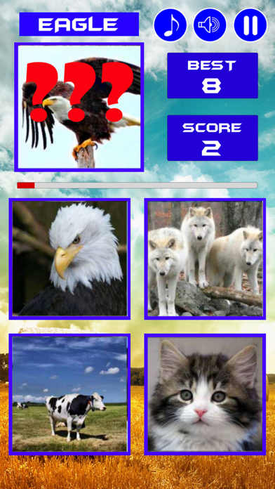 Screenshot #1 pour Animal Sounds Quiz  2016: Kids games