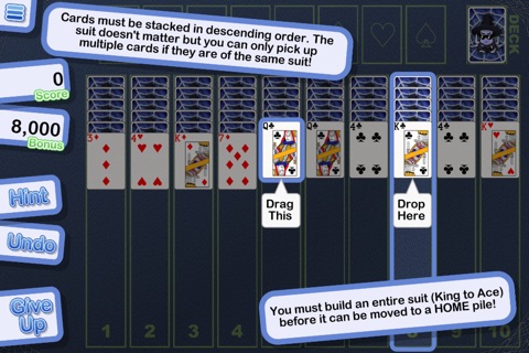 Crystal Spider Solitaire screenshot 3