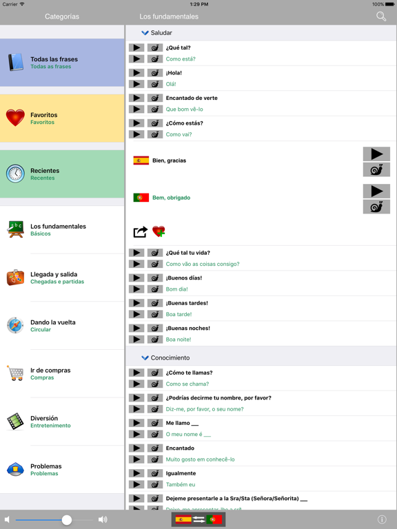 Screenshot #4 pour Spanish / Portuguese Talking Phrasebook Translator Dictionary - Multiphrasebook