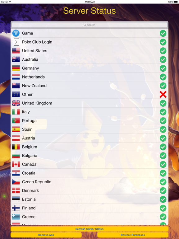 Server Status For Pokémon GO