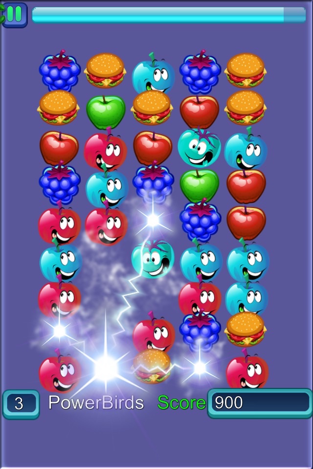 Electric Fruits Blast Mania Puzzle Free Teaser Games screenshot 3