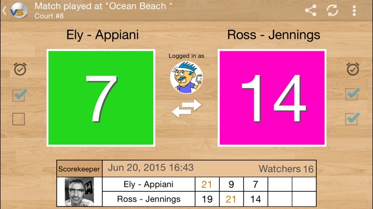 VBALLSCORE - Scoreboard