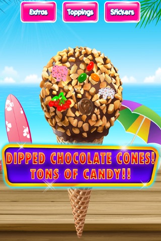 Beach Dessert Food Maker - Ice Cream Frozen Popsicles, Snow Cones, Candy Apples & Ice Cream Truck Games FREE screenshot 2