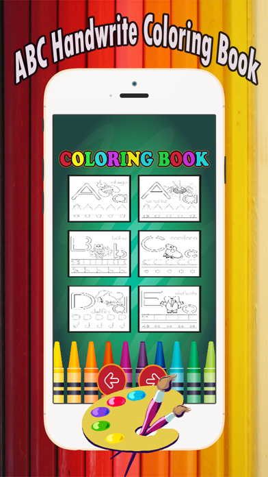 Coloring Book: ABC Spanish page game for kids iPhone screenshot