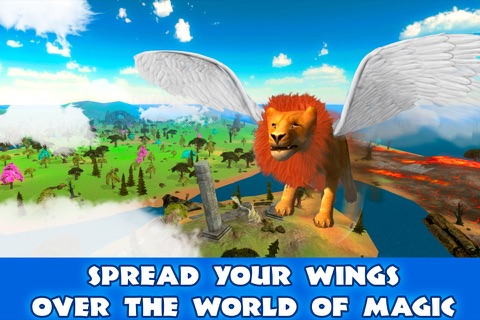 Wild Flying Lion Simulator 3D Full screenshot 2