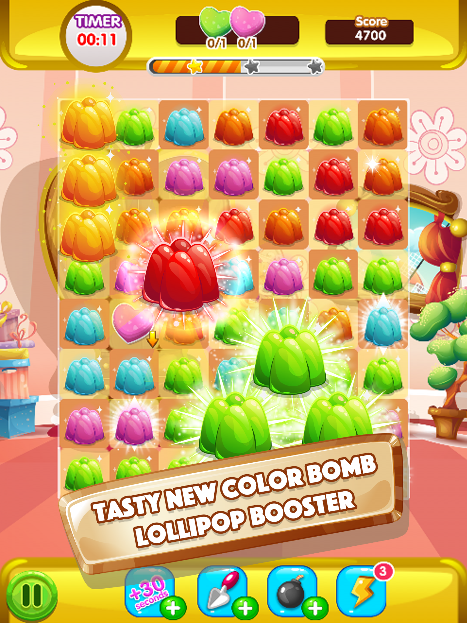Gummy Pop World Mania - Fun New Free Matching Game screenshot 5