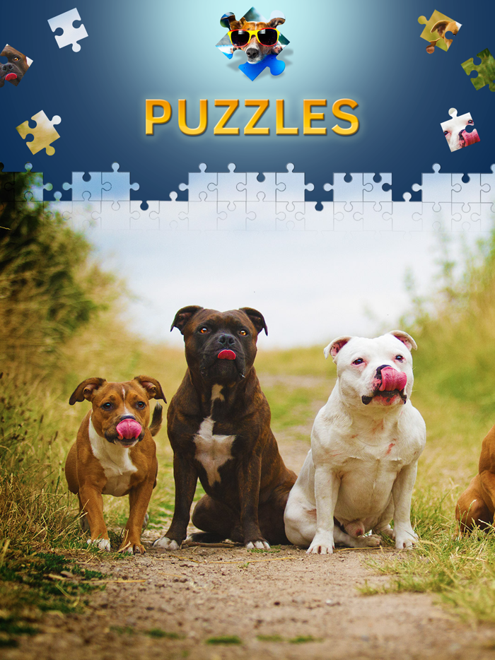 Puzzles de perros de muchas piezas
