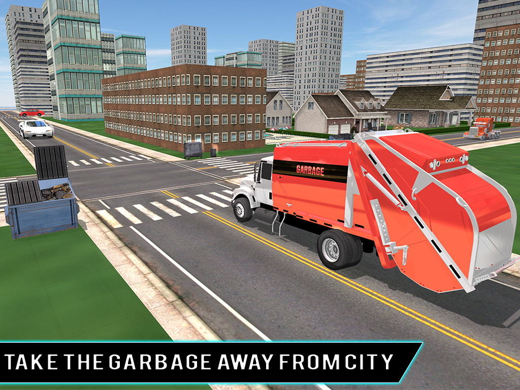 Real city garbage truck sim 3D screenshot 8