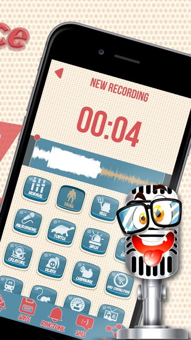 Funny Voice Changer with Sound Effects – Cool Ringtone Maker and Audio Recorder Free iPhone screenshot 2 - Entertainment app