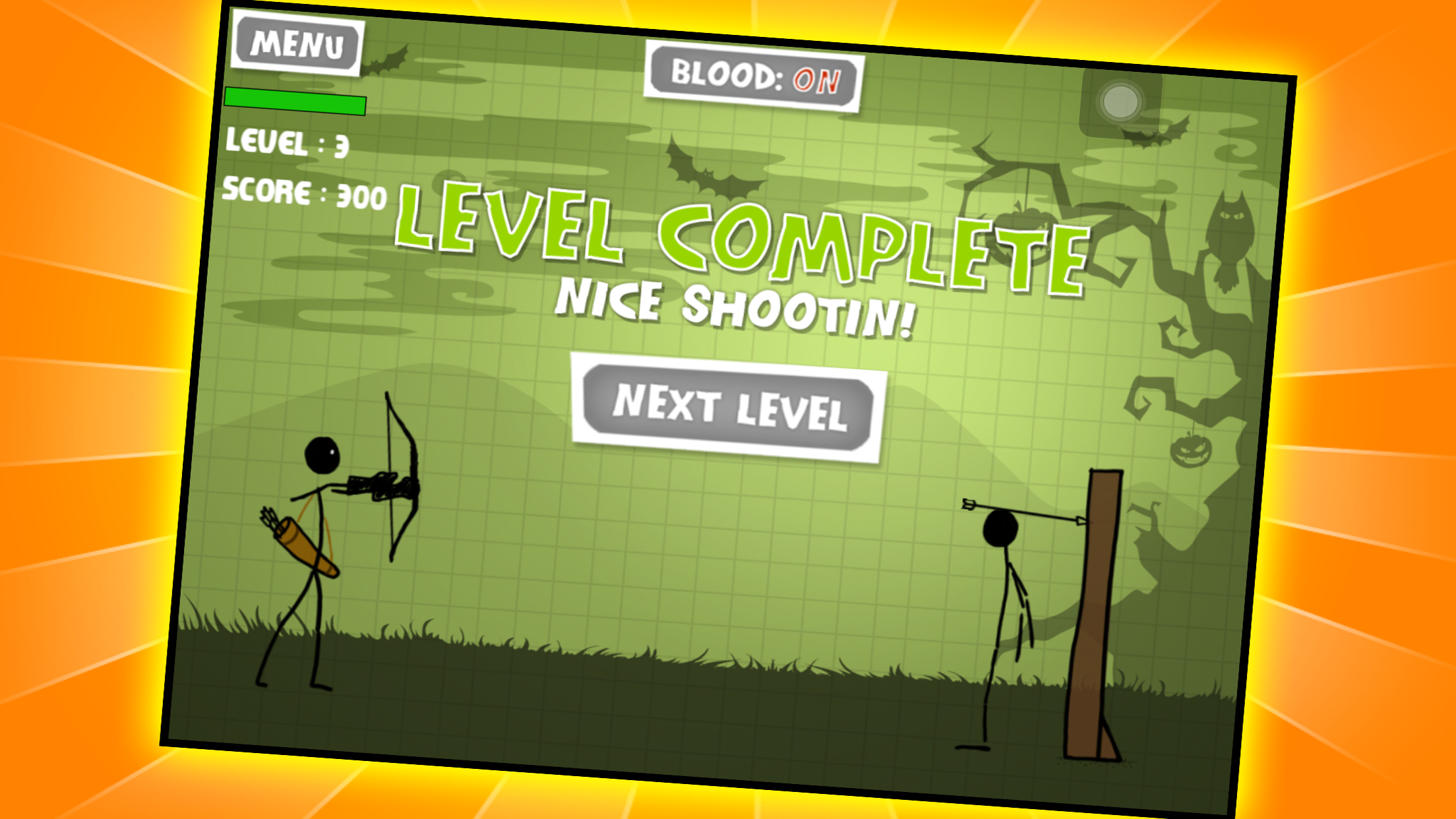 Stickman Pumpkin Shooting Showdown Bow and Arrow Free: Halloween Edition