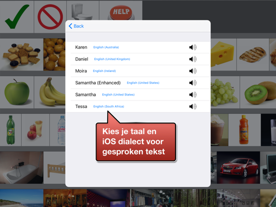 image2talk - communicatie door gesproken tekst en foto's iPad app afbeelding 5