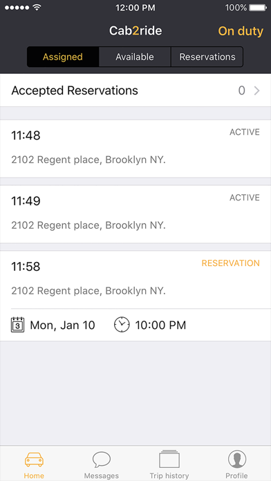 Cab2ride Driver iPhone screenshot 2 - Travel app