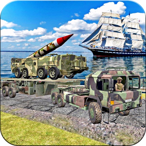 Army War Missile  Cargo Truck Free Icon