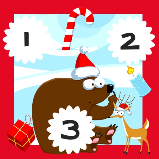 123 Crazy Count-ing Ice, Snow and Christmas Animal-s: Kids Learn-ing Game Icon
