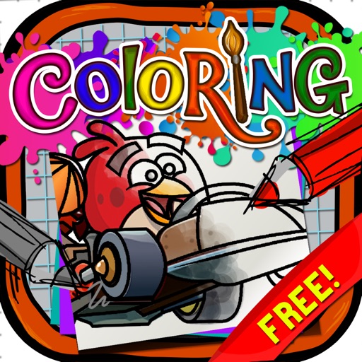 Coloring Book : Kids Learning & Painting  Pictures on Angry Bird Edition Free