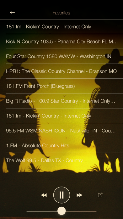 Country & Western MUSIC Online Radio iPhone screenshot 4 - Music app