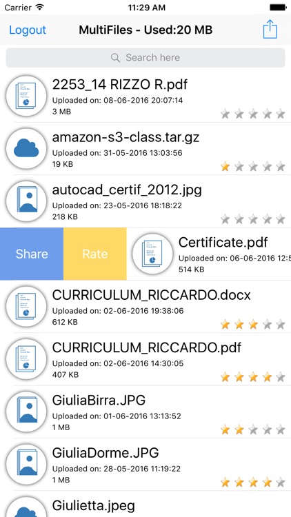 Multifiles Cloud Storage