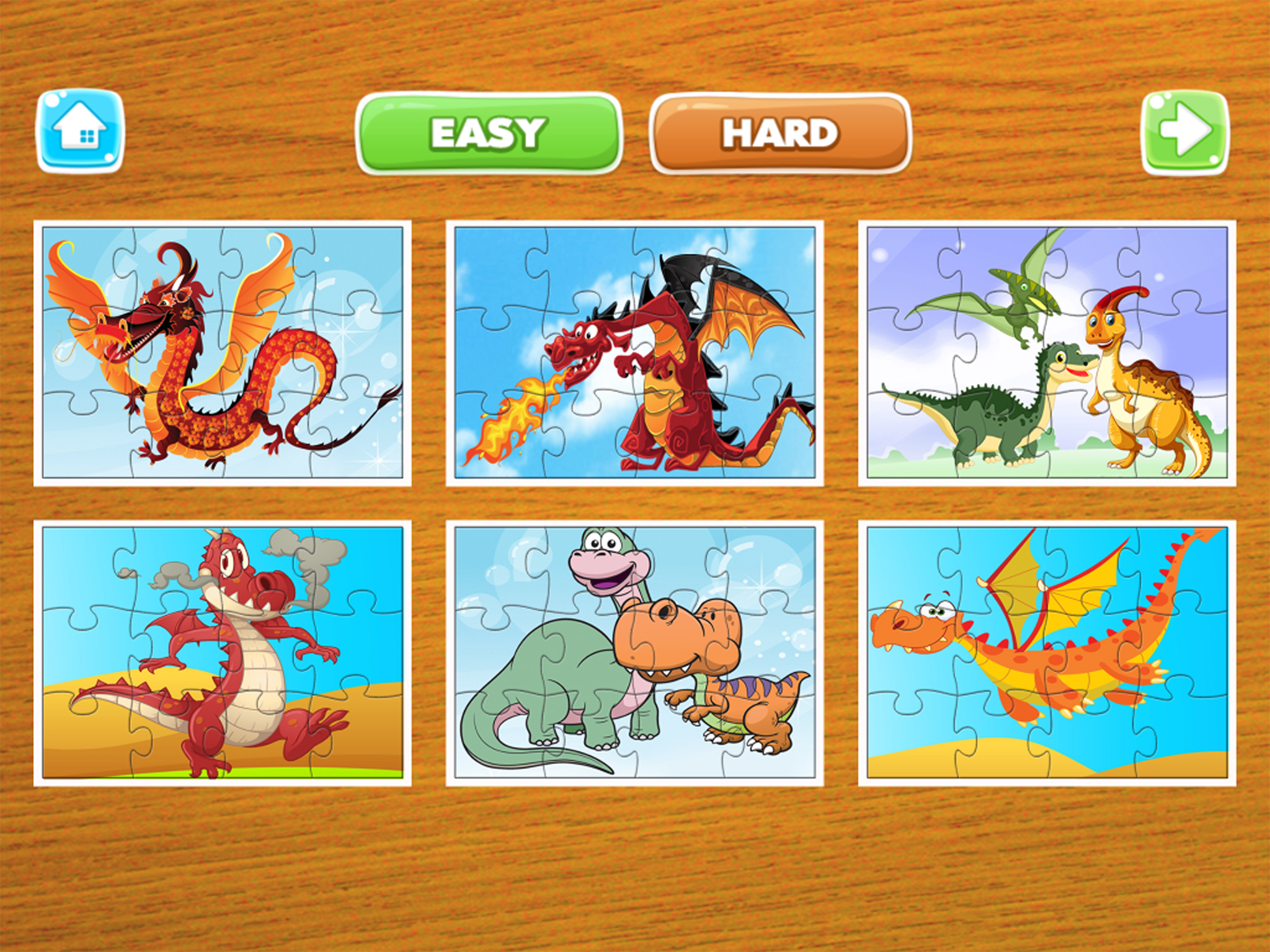 Dinosaur And Dragon Puzzle - Dino Jigsaw Puzzles For Kids Toddler and Preschool Learning Games screenshot 7