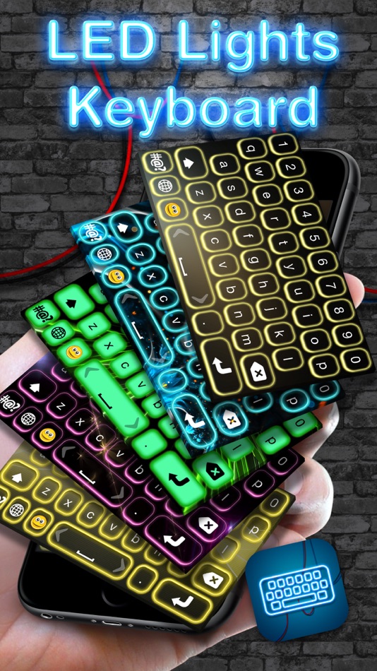 LED Lights Keyboard – Glow.ing Neon Keyboards Theme.s and Color.ful Fonts for iPhone - 1.0 - (iOS)