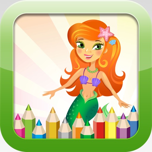 Mermaid Coloring Book - Educational Coloring Games Free ! For kids and Toddlers icon