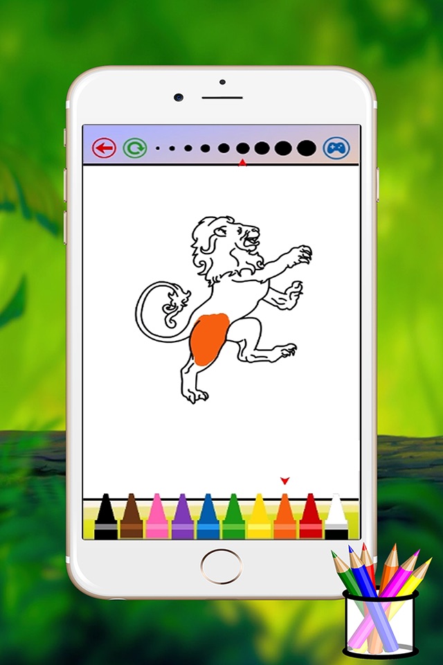 lion coloring book screenshot 2