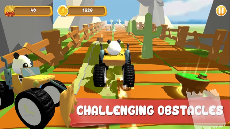 Panda Brakes: Cartoon of puppy racing and running downhill for kids game screenshot-4