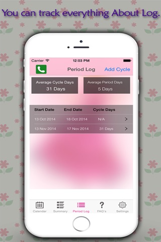 Period Logs Deluxe Free screenshot 3