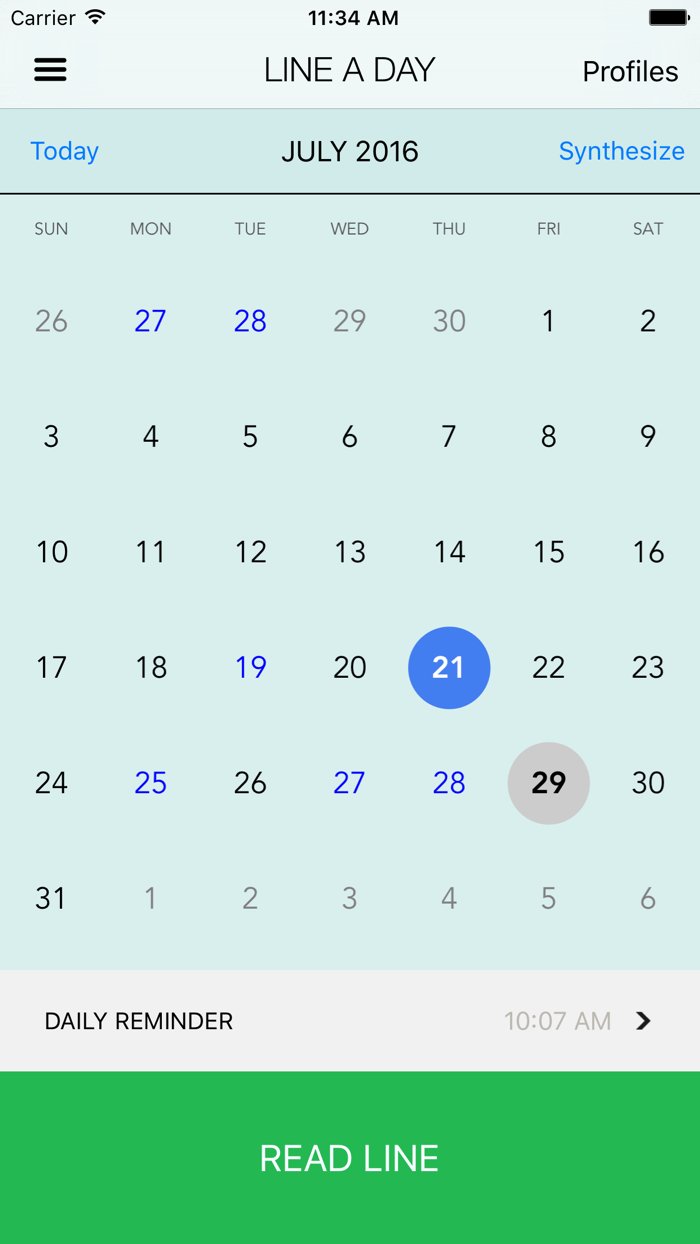 Line A Day- Journal Highlights Memories