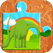恐龙雷克斯拼图农场 - 有趣的动画儿童拼图高清卡通恐龙