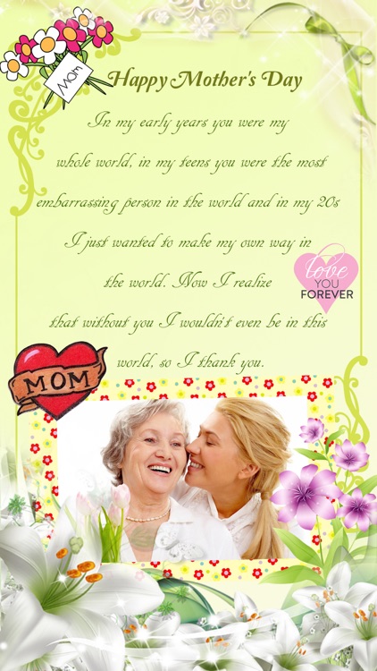 Mother's Day Photo Frame.s, Sticker.s & Greeting Card.s Make.r HD