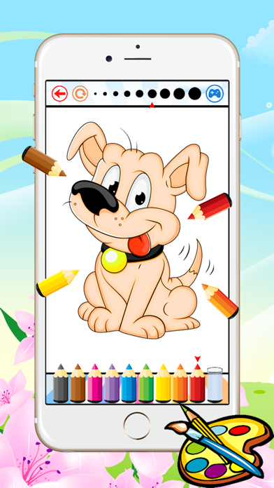 Screenshot #2 pour Dog Coloring Book pour l'enfant - Peinture animale et Dessin jeu gratuit bonne couleur HD